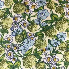 【新入荷】花柄グリーン 綿生地　海外仕入品　幅140x100cm