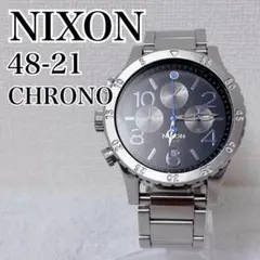 美品 希少 ニクソン 51-30 クロノ シルバー ブルー 【0255】 - メルカリ