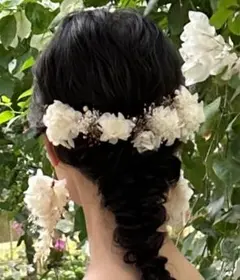 ヘッドドレス　ホワイト×ゴールド