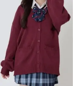 WEGO ワインレッド カーディガン