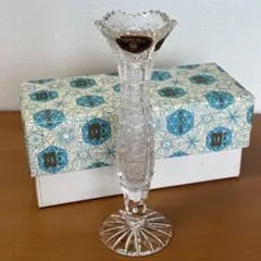 【未使用】ボヘミアグラス　500PK　花瓶　　クリスタルグラス【アンティーク】 未使用】ボヘミアグラス 500PK 花瓶 クリスタルグラス