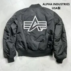 ALPHAINDUSTRIES【M】MA-1 バックプリント フライトジャケット