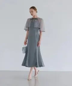 【Leja】スパンコールビジューボレロマーメイドワンピースドレス