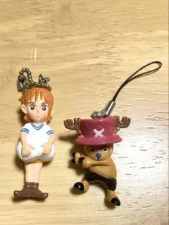 ONE PIECE ナミ チョッパー フィギュア キーホルダー 当時物 レトロ