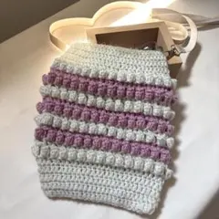 ショルダーバッグ　 かぎ編みバッグ　編み物