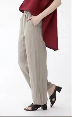 新品¥19000 Agaアーガ リネンストレートリラクシーパンツ