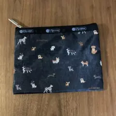 BAILA 付録 レスポ ワンコ柄ポーチ 大きい方　犬