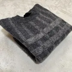 90s almira style ユーロ古着 ストライプ ウール ニット L