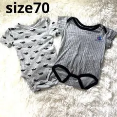 H&M チャンピオン コットン ロンパース セット 70