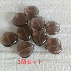 3個セット⚠ スモーキークォーツ　ハート形