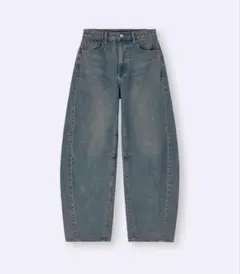 gu バレルレッグジーンズ　XXL BLUE 丈長め　81.0センチ