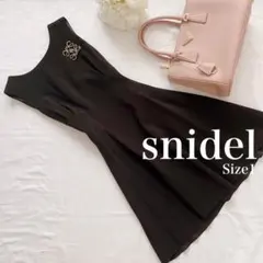 スナイデル⭐️バックドレープノースリーブミニワンピース 1 黒ブラックレディース
