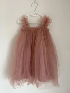くすみピンク　ベビードレス 80サイズとヘアバンド