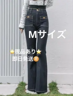 Darich ダーリッチ DDボタンロングフレアデニム インディゴ M