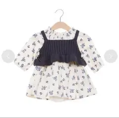 【petit main】プティマイン ロンパース ワンピース 70cm