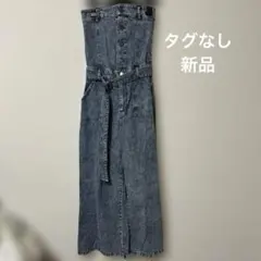 新品 Avail × EGOIST ベアトップデニムサロペット M