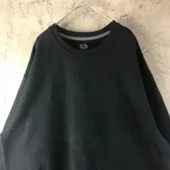 A3415古着　スウェット　ブラック　無地　90s Y2K