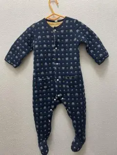 ネイビー キルティングロンパース 80cm