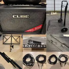 CUBE アンプ 路上ライブ16点セット キャリー付きのサムネイル