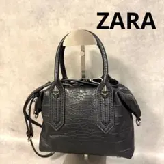 ZARA クロコ　ミニシティ　ショルダーバッグ