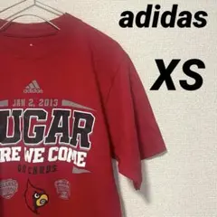 adidas アディダス　Tシャツ　ロゴプリント　ルイビル大学　カレッジロゴXS