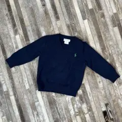 Ralph Lauren ネイビー Vネックセーター 24M