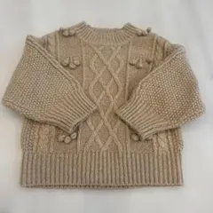 Sannasa Moss2 ベージュ ニットセーター サイズS