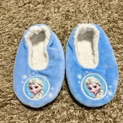 アナと雪の女王 エルサ ルームシューズ スリッパ 子供用 ブルー　16センチ
