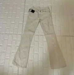 タグ付 リーバイス W316 フレアデニム ペイント加工 生成り W28