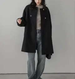 ラジエム　Aラインノーカラーコート