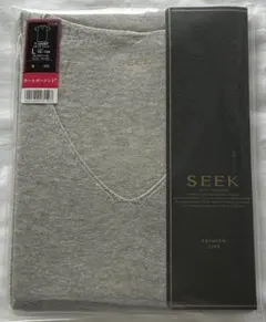 SEEKシーク【プレミアム ホールガーメント】VネックTシャツ グレー Lのサムネイル