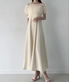 チュールビスチェ＋キャミワンピース(フレア)