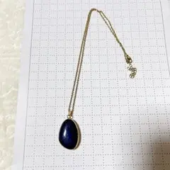 新品　天然石　ラピスラズリ　ペンダント ネックレス ゴールドカラーのサムネイル