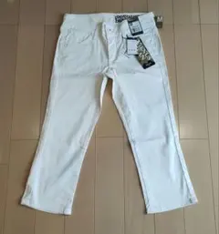 新品タグ付　SOMETHING Venus Jean クロップドパンツ 白 M