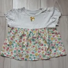 bebe 【70-80cm】フラワープリントTシャツのサムネイル