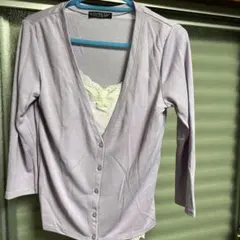 ラシャンブルドインエ　七分袖　アンサンブル　38 薄紫