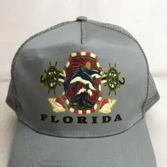 【USA古着】FLORIDA　イルカ　アメリカ企業　ビンテージ　メッシュキャップ
