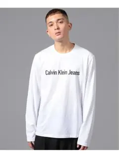Calvin Klein Jeans ワードマーク クルーネック ロングスリーブ
