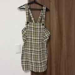ZARA ツイードチェック柄 ノースリーブ ミニワンピースのサムネイル