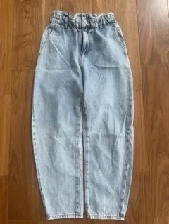 美品ZARA ライトブルー ハイウエスト　デニム　パンツ　EUR36