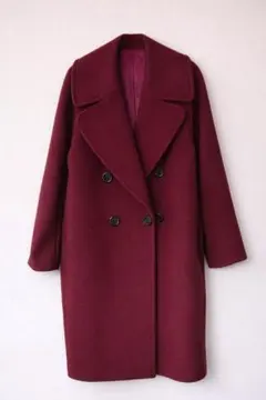 美品 定価5万 ルシェルブルー ウールコート　上質なアウター