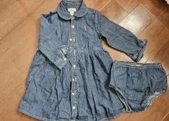 18Mラルフ・ローレン パンツ付きデニムワンピース