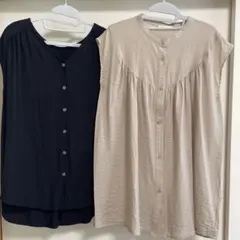 グローバルワークアースミュージック＆エコロジーブラウスセット　M free 冷感