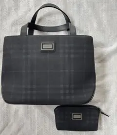 BURBERRY London チェック柄 トートバッグ　ポーチセットのサムネイル