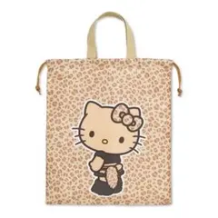 サンリオ ハローキティ 日焼けキティ ギャルキティレオパード 巾着 ポーチバッグ
