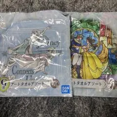 ディズニー 一番くじ　プリンセス　アートタオルアソート　アナ雪　美女と野獣