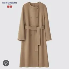 UNIQLO　ユニクロ　イネス　ダブルフェイスコート　ベージュ　INES　ウール