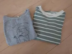 長袖トップス2枚セット　100㌢