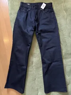 Levi’s 567 ワイドフレアコーティングジーンズ ブラックW28L32