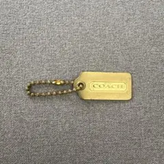 COACH チャーム　ゴールド　キーホルダー　タグ型